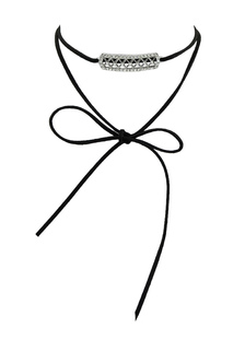 Envelopper le Long collier tour de cou collier noir en Faux cuir femmes