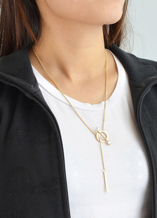 Perles strass perles Long collier de la chaîne d’or collier femme