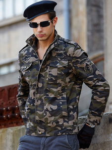 Camo militaire veste manches longues bras Logo Hunter Green Cargo veste