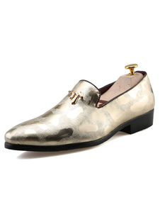 Robe chaussures bout pointu or plat Slip hommes On Business Casual chaussures