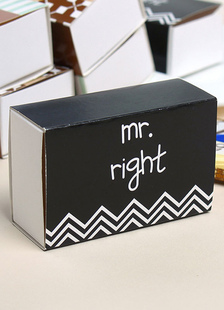 Mariage faveur boîte noir lettres imprimées Small Gift Box