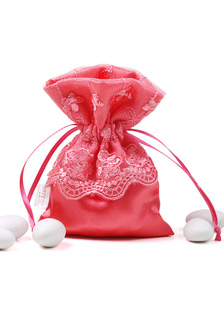 Sacs faveur de mariage en dentelle cordon violet Satin mariage Candy Bags(12 Pcs A Set)