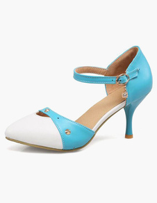 Escarpins à petits talons courroie ajustable avec boucle