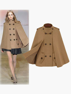 Manteau avec bouton multicouche col montant