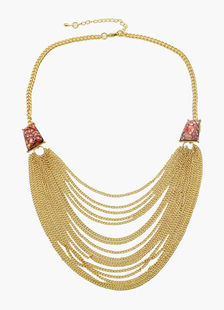 Collier métallique style contemporaine fermoir homard