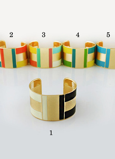 Bracelet en patchwork géométrique coloré
