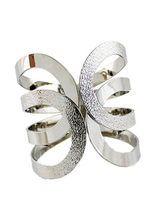 Bracelet de menottes délicat métallique multicouche sans fermoir