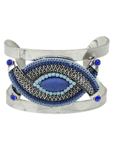 Bracelet de menottes fabuleux métallique géométrique