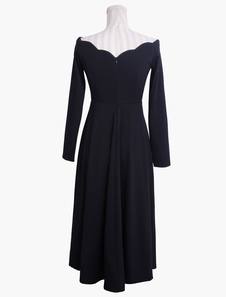 Robe vintage fabuleuse noire rétro de fête