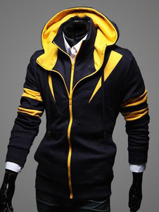 Sweat à capuche slim bicolore de faux deux-pièces