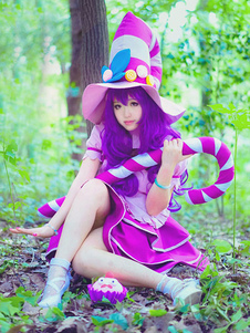 Toussaint Cosplay Costume Lulu League of Legends chapeau exclus