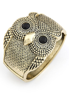 Bracelet de menottes unique métallique Pendentif Oiseaux sans fermoir