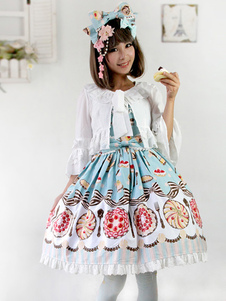 Chemisier lolita avec dentelle et volant à 3/4 manches