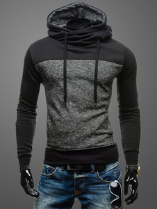 Lacez Hoodie Color Block coton Hoodie pour les hommes