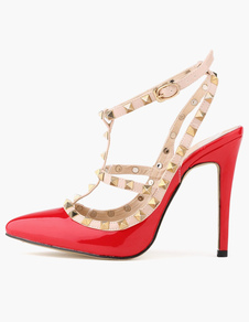 Escarpins à bout pointu talons aigus verni talons décolletés