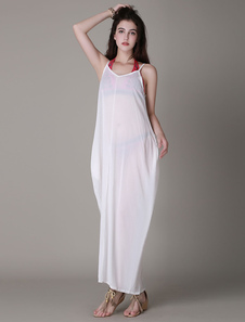 Robe de Plage Blanche Vintage Hipple Boho