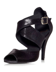 Chaussures de danse latine à talon aigu en satin