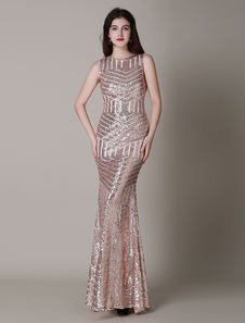 Sirène or Backless robe Maxi pour les femmes