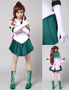 Costume de Sailor Moon comme Sailor Jupiter Gants