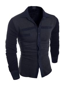 Casual chemise manches longues homme Slim Fit en gris/Atrovirens