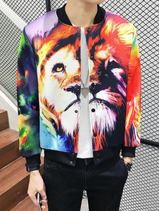 Lion 3D imprimer Bomber Jacket pour hommes Cool Outwear