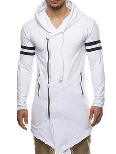 T-shirt casual en coton multicolore à capuche