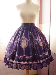 Jupe lolita magnifique rétro en chiffon impression