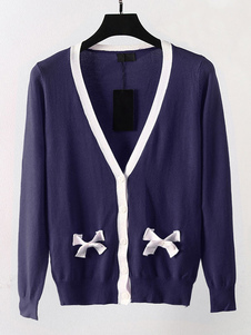 Cardigan Chic rouge Bow coton mélange Lolita pour les femmes