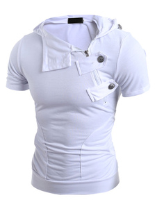 Manches courtes à capuche Slim Fit Sweat-shirt à capuche T Shirt pour hommes