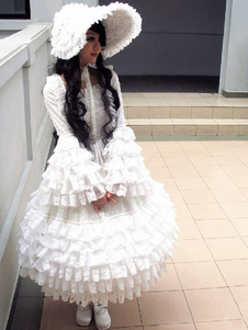 Robe lolita en dentelle blanche Jolie