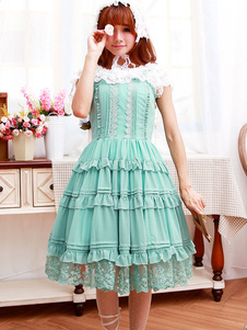 Corset blanc Lolita de mousseline de soie pour les femmes