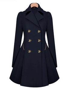 Manteau femme bleu marine foncé