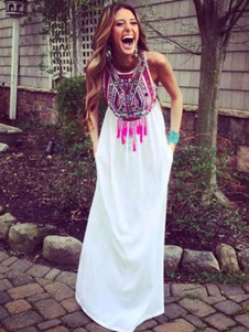 Robe D'été Halter Manches BOHO