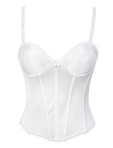 Corset sein couvrant en lycra spandex unicolore avec noeud