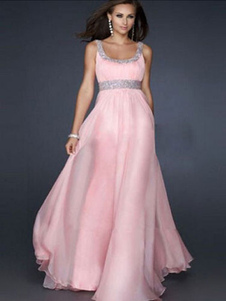 Rose de grande hauteur sans manches robe Maxi de faible retour élégant