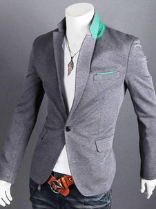 Blazer coton mélangé boutonnage devant