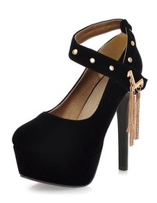 Blak cloutés plate-forme pompes Sexy monogramme Suede