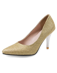 Escarpins à bout pointu et talons aigus Paillette talons couverts