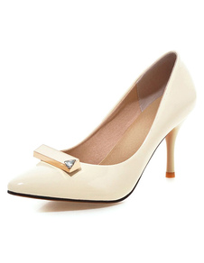 Escarpins à bout pointu et petits talons en PU talons couverts