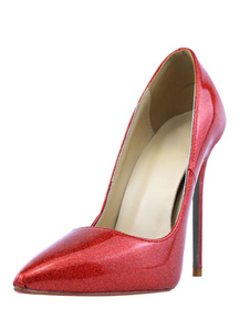 Fabuleuses chaussures à talons à talons aigus en cuir style cuir verni mocassin Sans ornement. en cu