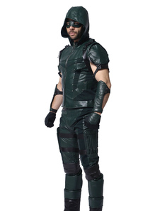 Arrow Oliver Queen en Faux cuir Cosplay Costume Deluxe Edition