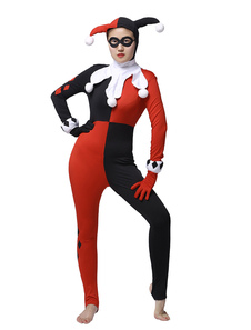 Toussaint Cosplay Costume noir et rouge de clown