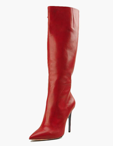 Bottes chic à talons aigus marron