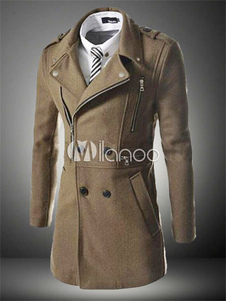 Manteau unique masculin synthétique avec bouton