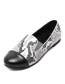 Mocassins Casual serpent femmes imprimez le bordereau sur les plaines