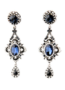 Mariage Vintage boucles d’oreilles strass bleu boucles d’oreilles mariée