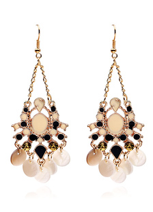 Mariage Vintage boucles d’oreilles or découpe les boucles d’oreilles de mariée crochet crochet