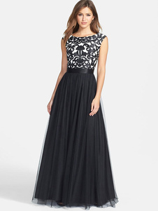 Robe Maxi noire plissée robe Long V sans manches imprimé Floral