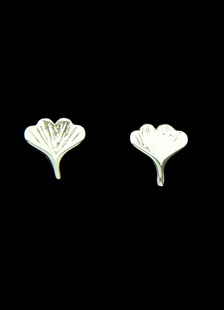 Stud argent boucles d’oreilles en argent forme de la feuille boucles oreille Pin pour femmes