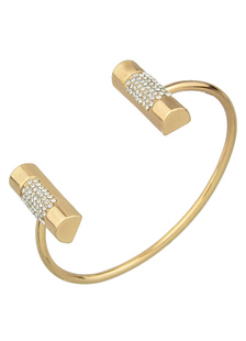 Bracelet ouvert or Cuff Bracelet strass alliage femmes